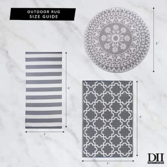 DII® Green Ikat Outdoor Rug, 4ft. x 6ft.